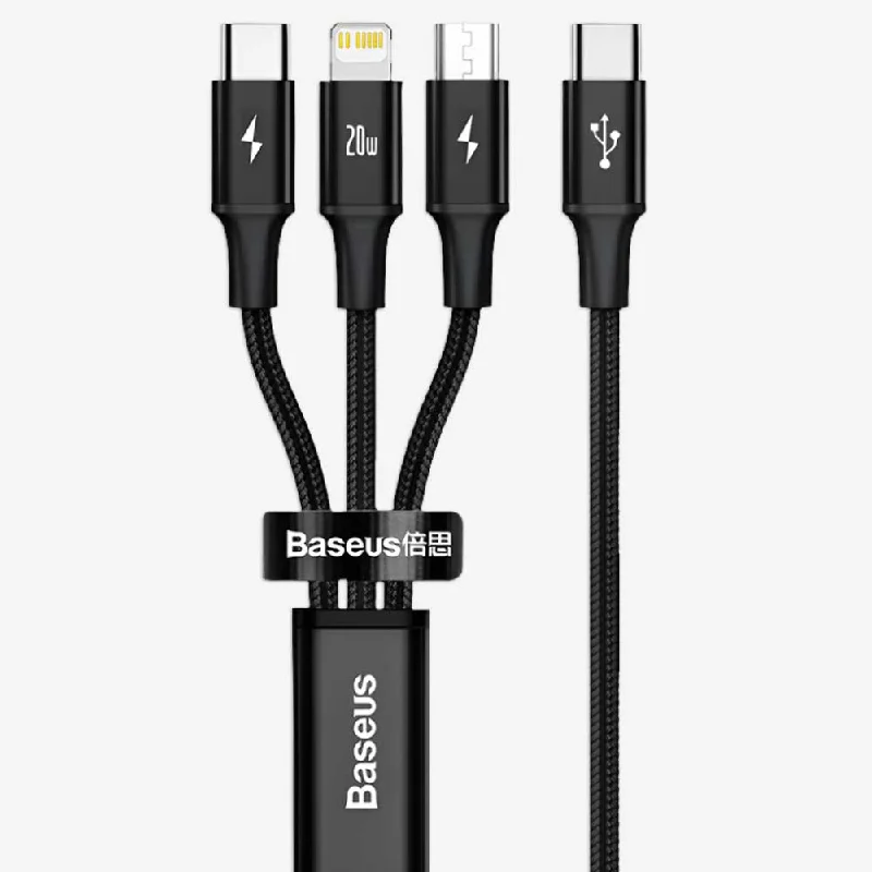 3-in-1 Charging Cable | PD 20W Fast Charging by Baseus