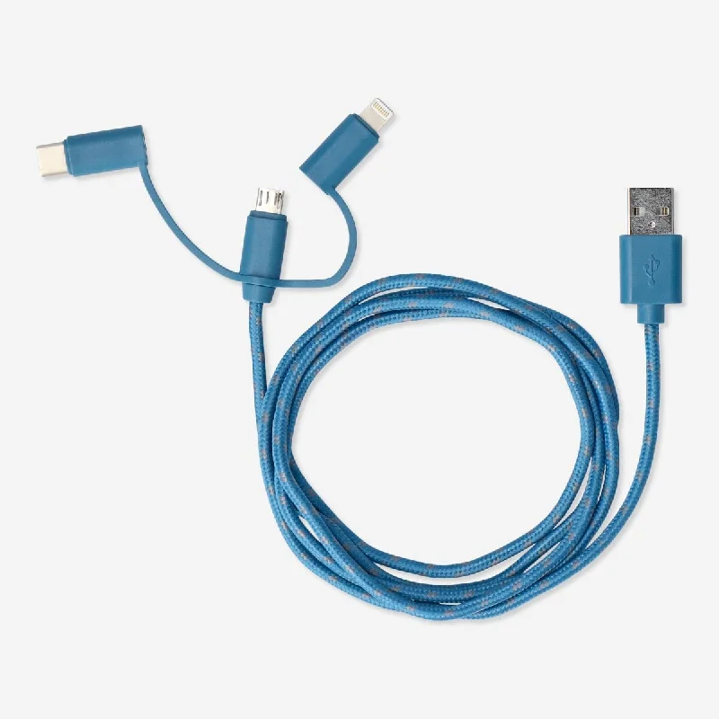 Charging cable. For USB-C, Micro USB and lightning