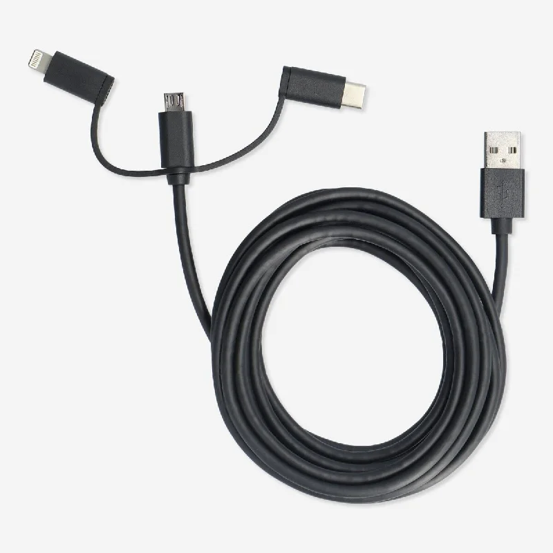 Charging cable. For USB-C, Micro USB and lightning