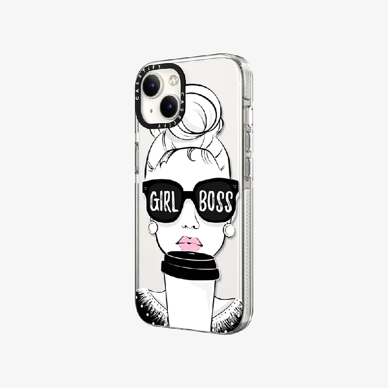 Clear Case MagSafe Illustration for iPhone 14 Series - Girl Boss