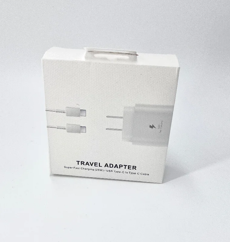 25W Type-C USB-C PD Wall Charger Super Fast Charging Adapter with Type C Cable for Android Phones