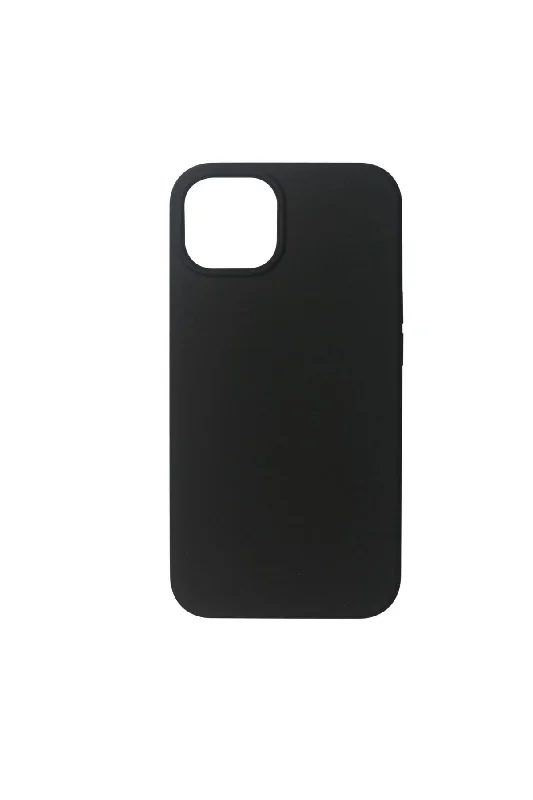 eSTUFF Black silk-touch silicone case for iPhone 13 mobile phone case 15.5 cm (6.1") Cover