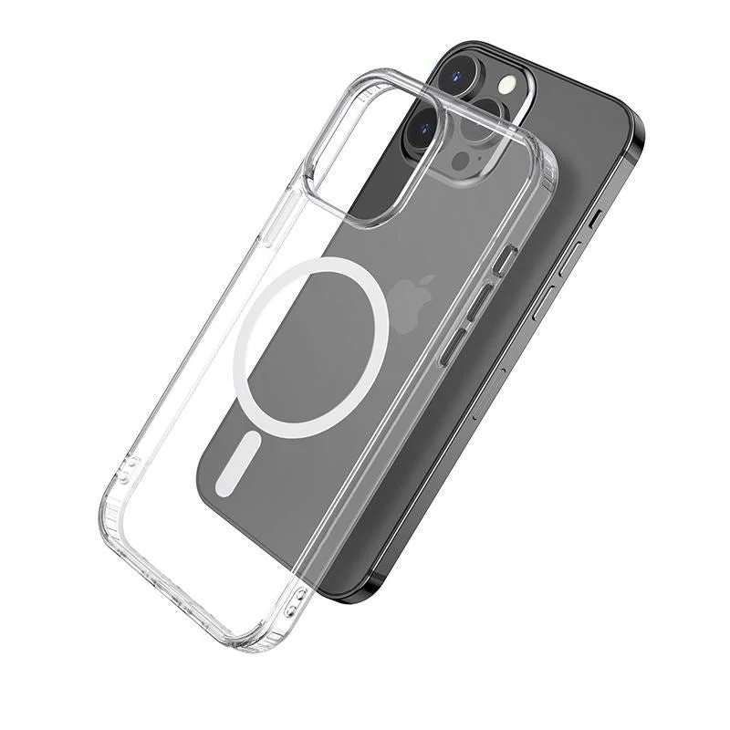 eSTUFF Magnetic Hybrid Clear Case for iPhone 13 Pro mobile phone case 15.5 cm (6.1") Cover Transparent