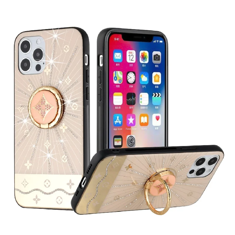 For Apple iPhone 11 (XI6.1) SPLENDID Diamond Glitter Ornaments Engraving Case Cover - Harmony Rays Gold