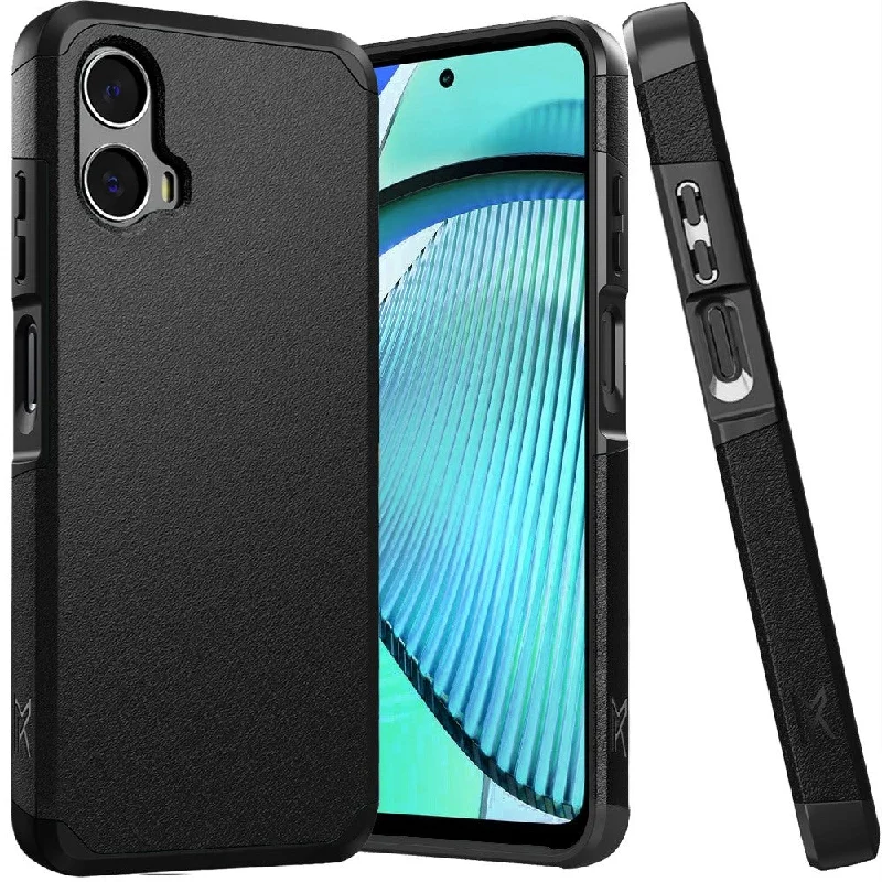 For Moto G Power 5G 2024 Tough Strong Hybrid Case Cover - Black