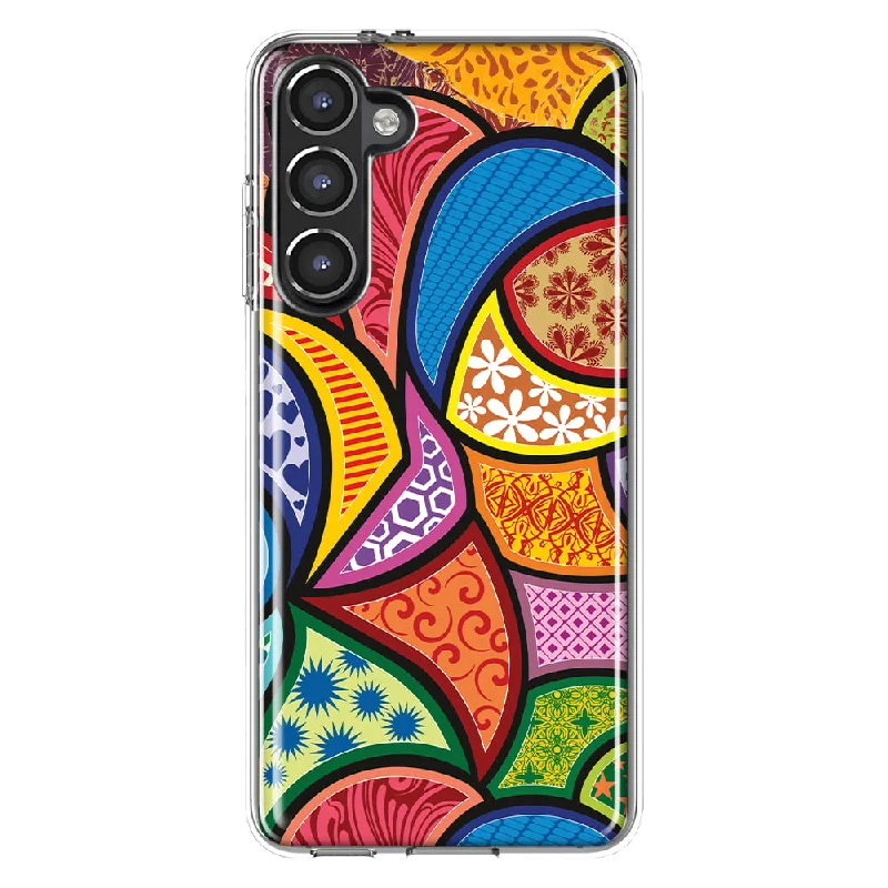 For Samsung Galaxy S23 Abstract Citrus Pattern Slim Shockproof Hard Shell TPU Case Heavy Duty Protective Phone Cover