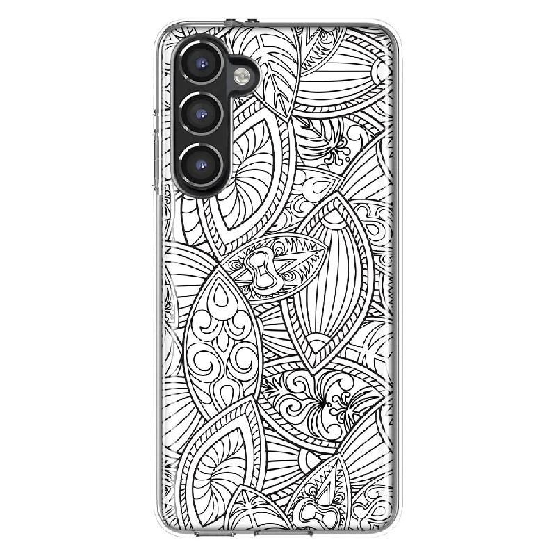 For Samsung Galaxy S23 Abstract Line Art Pattern Slim Shockproof Hard Shell TPU Case Heavy Duty Protective Phone Cover