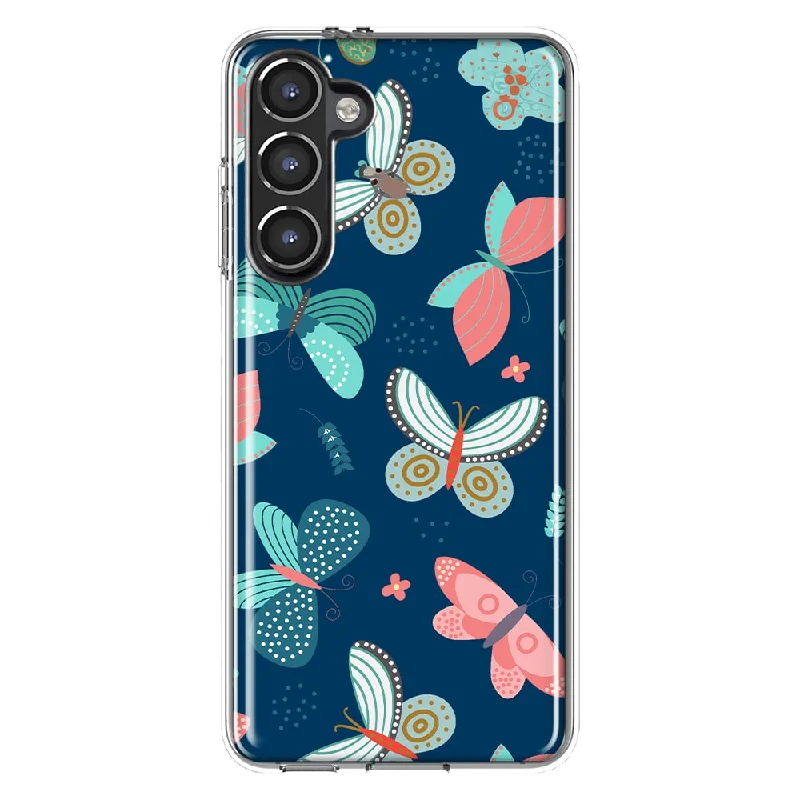 For Samsung Galaxy S23 Cute Butterflies Slim Shockproof Hard Shell TPU Case Heavy Duty Protective Phone Cover