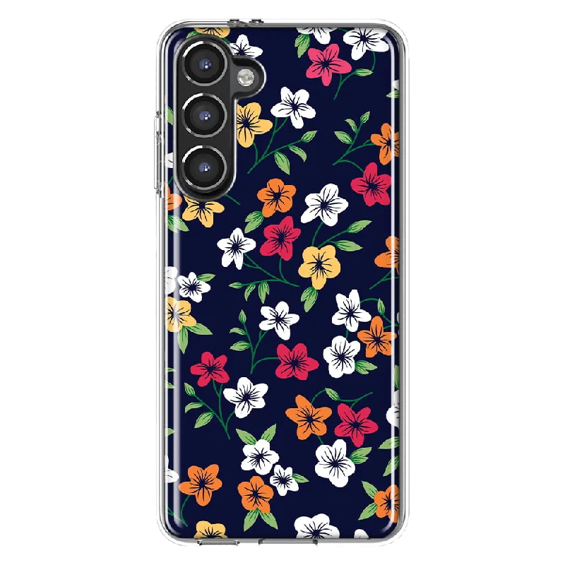 For Samsung Galaxy S23 Cute Colorful Flowers Slim Shockproof Hard Shell TPU Case Heavy Duty Protective Phone Cover