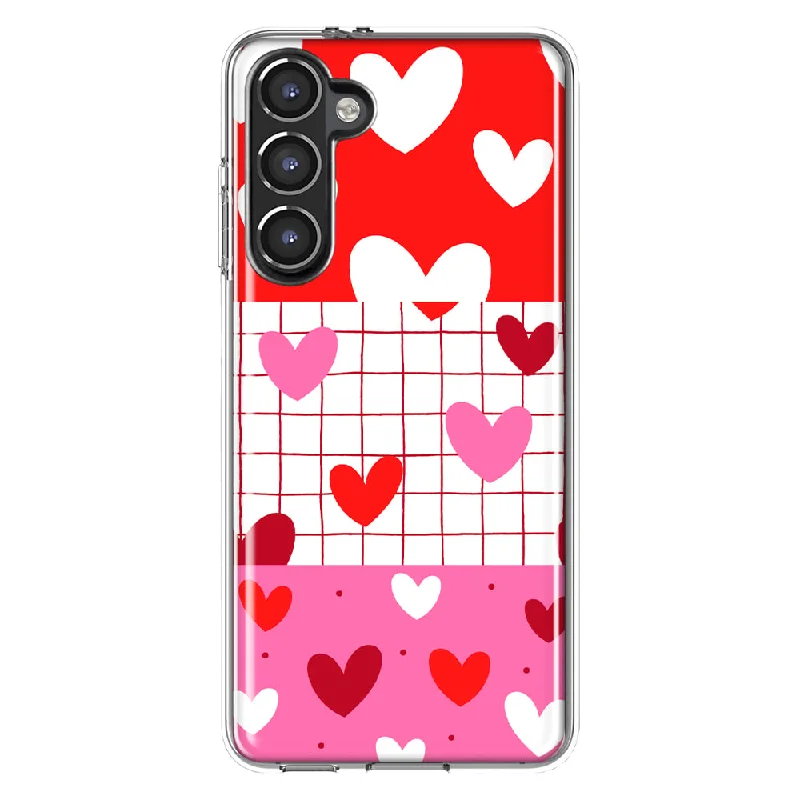 For Samsung Galaxy S23 Cute Valentine Hearts Slim Shockproof Hard Shell TPU Case Heavy Duty Protective Phone Cover