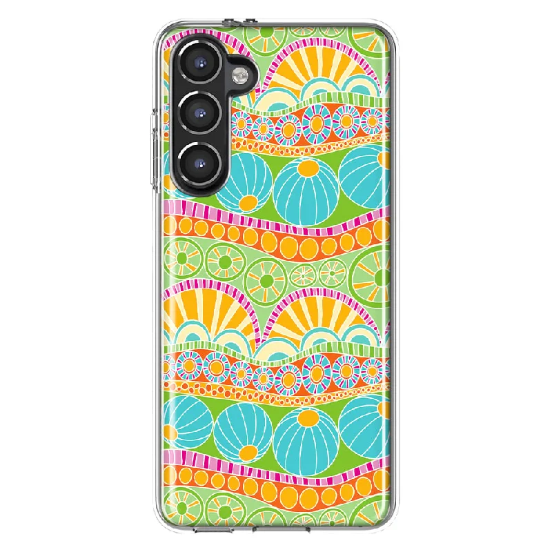 For Samsung Galaxy S23 Groovy Citrus Slim Shockproof Hard Shell TPU Case Heavy Duty Protective Phone Cover