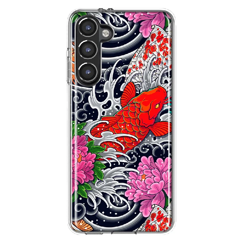 For Samsung Galaxy S23 Japanese Koi Fish Tattoo Slim Shockproof Hard Shell TPU Case Heavy Duty Protective Phone Cover