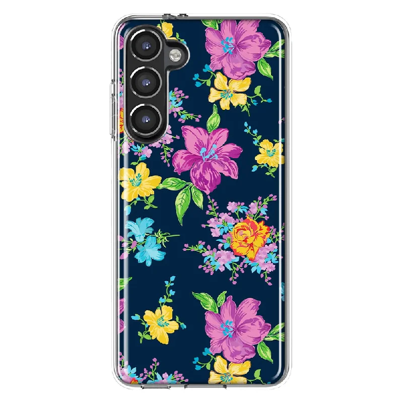 For Samsung Galaxy S23 Vintage Blossom Flowers Slim Shockproof Hard Shell TPU Case Heavy Duty Protective Phone Cover