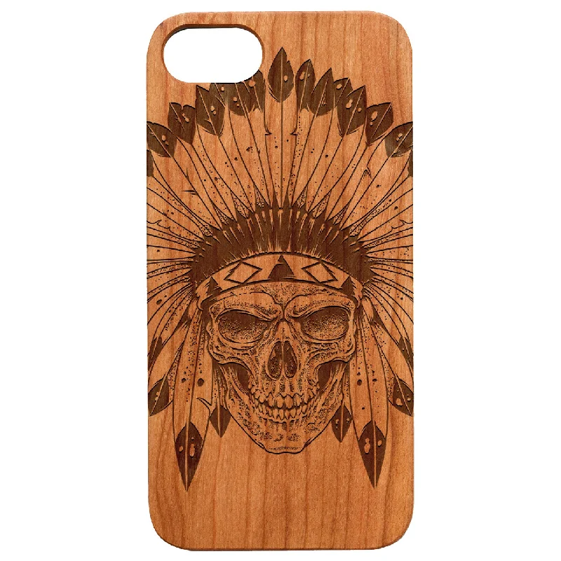 Indian Skull 2 - Engraved Phone Case