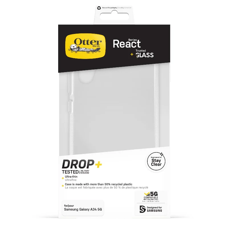 OtterBox Drop Protection Bundle for Galaxy A34 (5G) in Clear