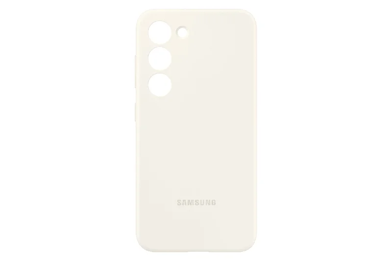 Samsung Silicone Case for Galaxy S23 in Cream