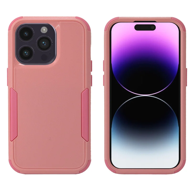 Shockproof Tough Hybrid Case for Apple iPhone 15 Pro Pink