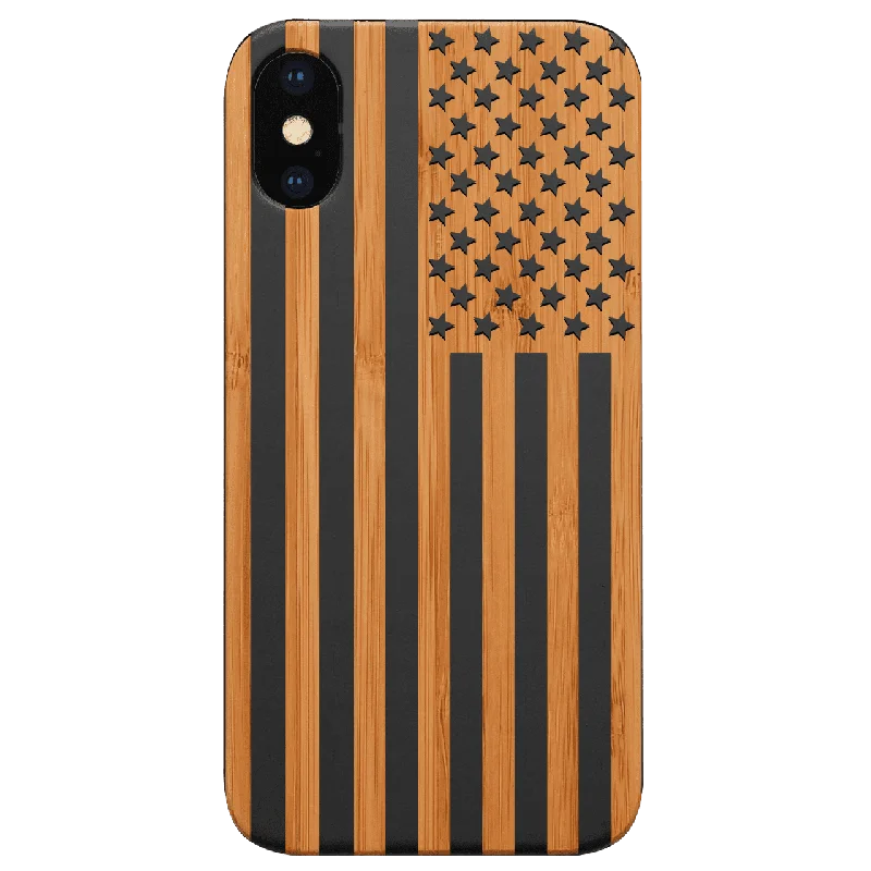 USA FLAG - Engraved Phone Case