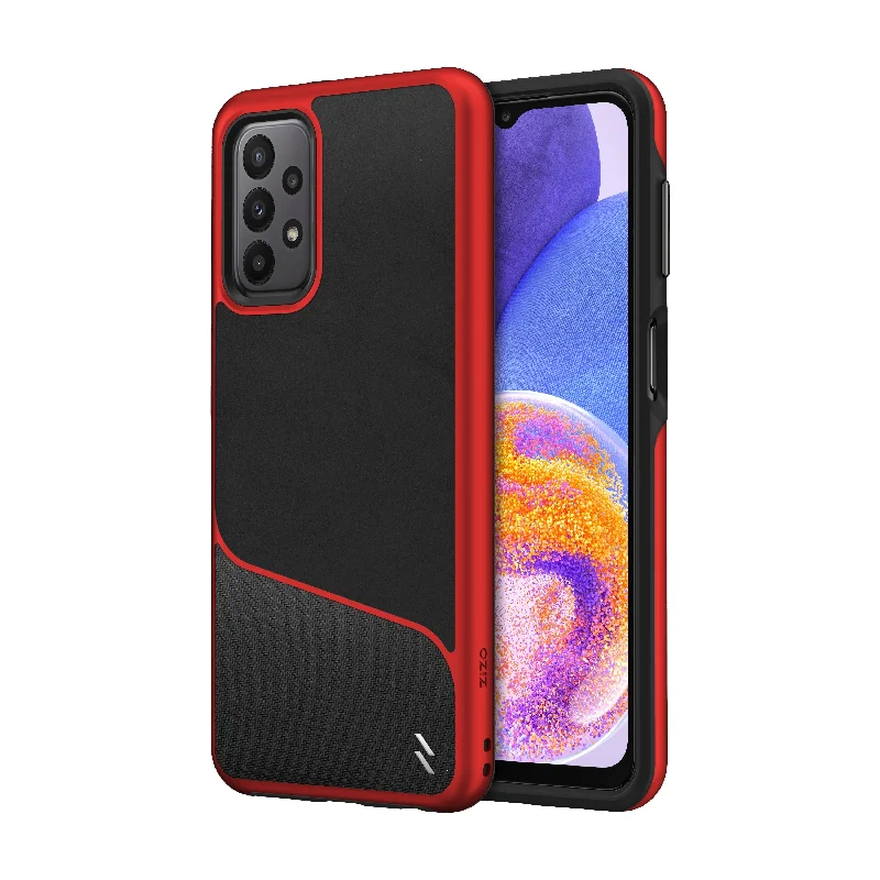 ZIZO DIVISION Series Galaxy A23 5G Case - Black & Red