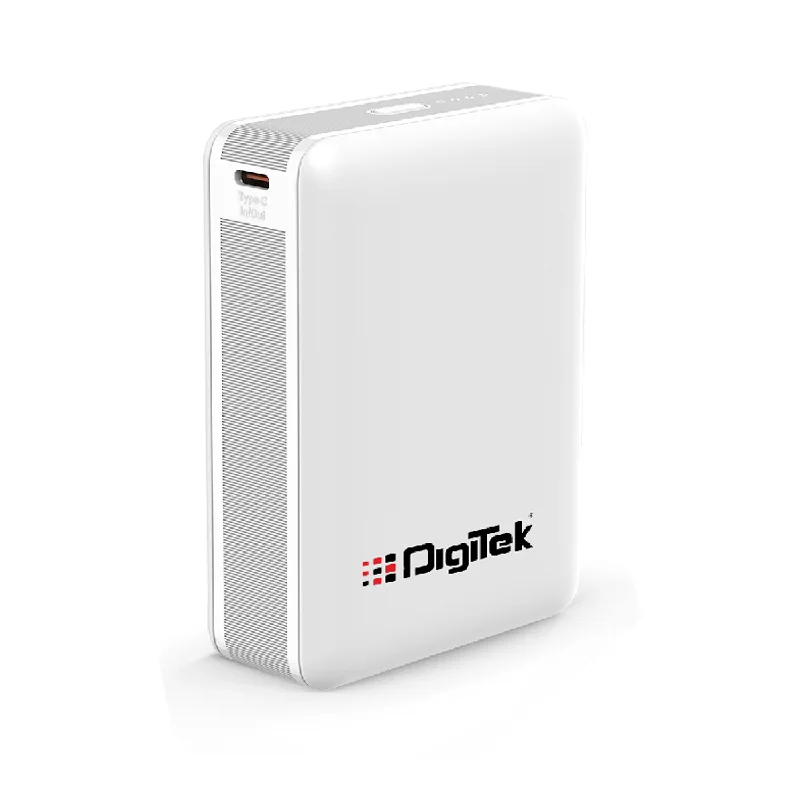 Digitek (DPB-20000 PD QC) High Capacity Superfast Power Bank with 22.5 Watt PD / QC charging with Type C Port (20000 mAh) with White