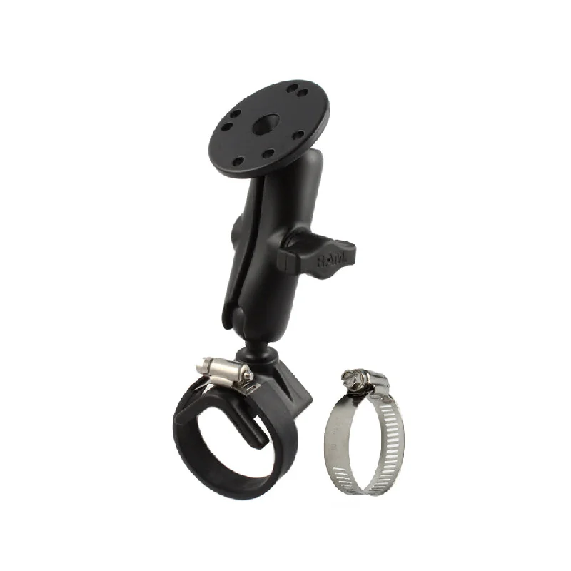 RAM® Double Ball Strap Hose Clamp Mount with Round Plate - Medium (RAM-B-108U)